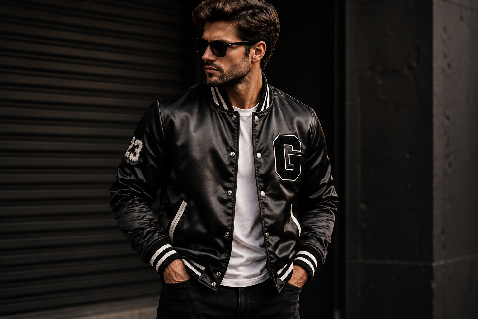 Men's Satin Varsity Jacket