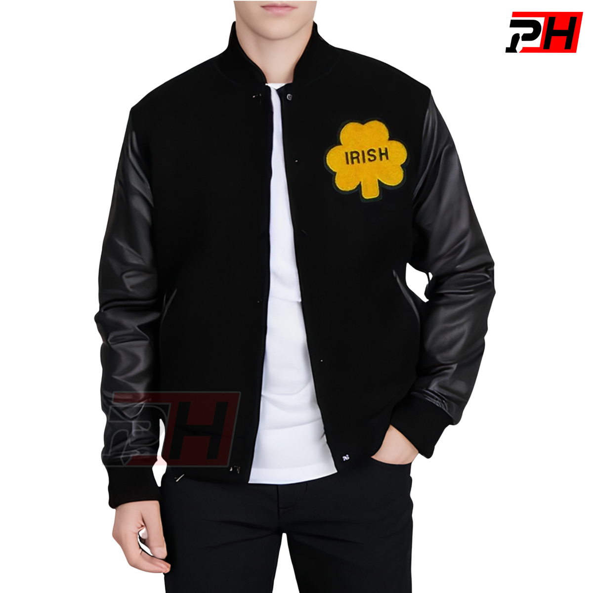 Men's Rudy Irish Varsity Jacket | Notre Dame Style Vintage Football Letterman Coat