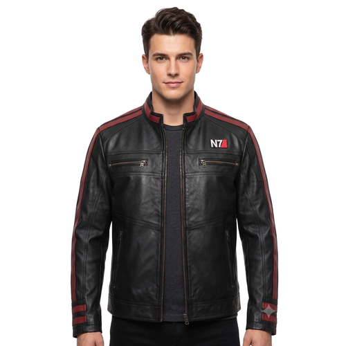 Inspired by Mass Effect N7 Leather Jacket | Commander Shepard Gaming Cosplay Coat