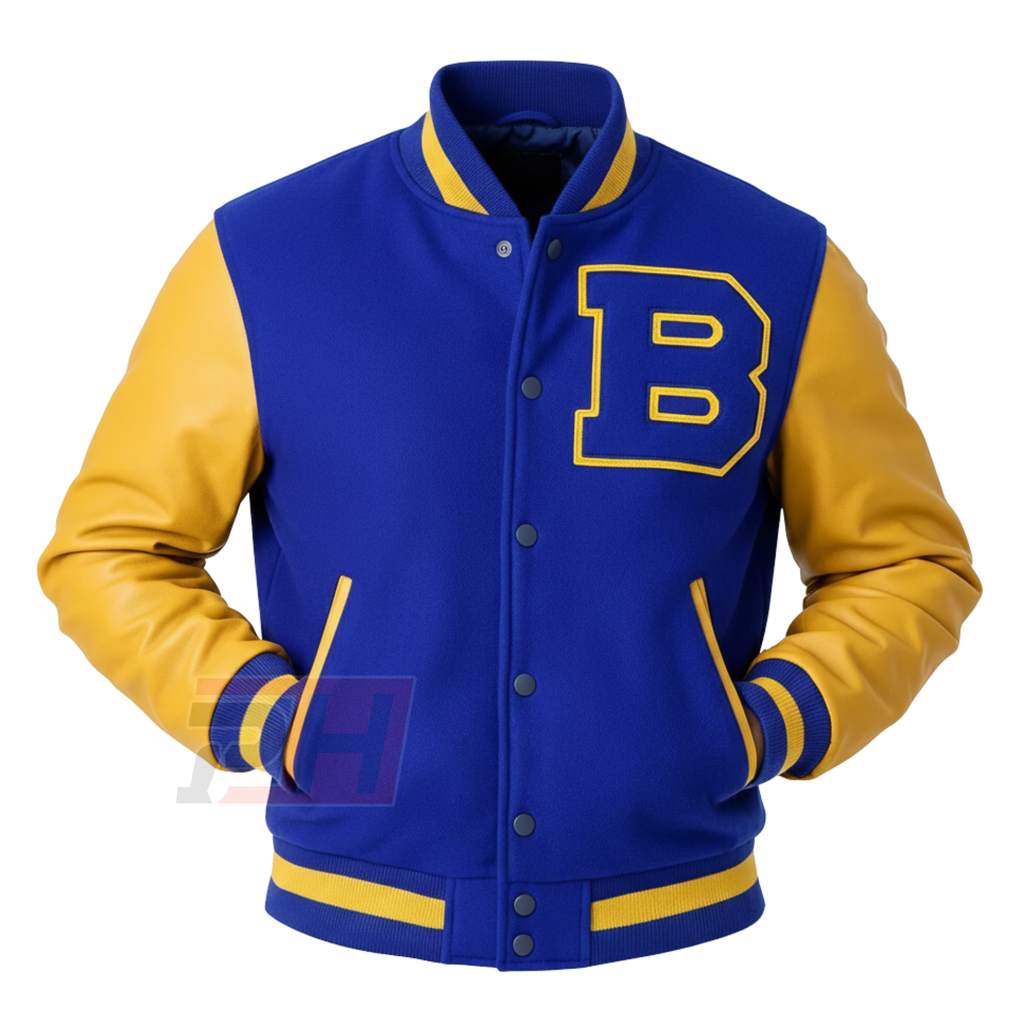 Men's Teen Wolf Michael J. Fox Varsity Jacket | Retro 80s BHS Letterman Bomber Coat