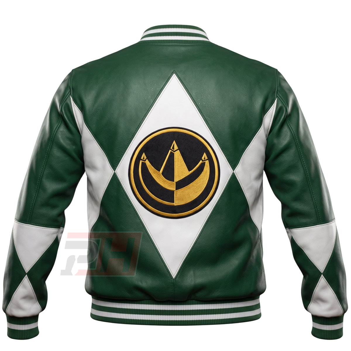 Men's Tommy Oliver Green Ranger Leather Jacket | 90s Dragonzord Cosplay Superhero Coat