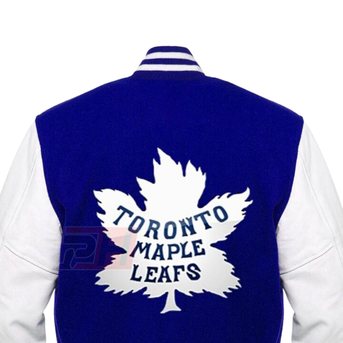 Men's Toronto Maple Leafs Varsity Jacket | Blue Wool & White Leather Letterman Bomber | Custom Hockey Fan Apparel | Retro Sports Coat
