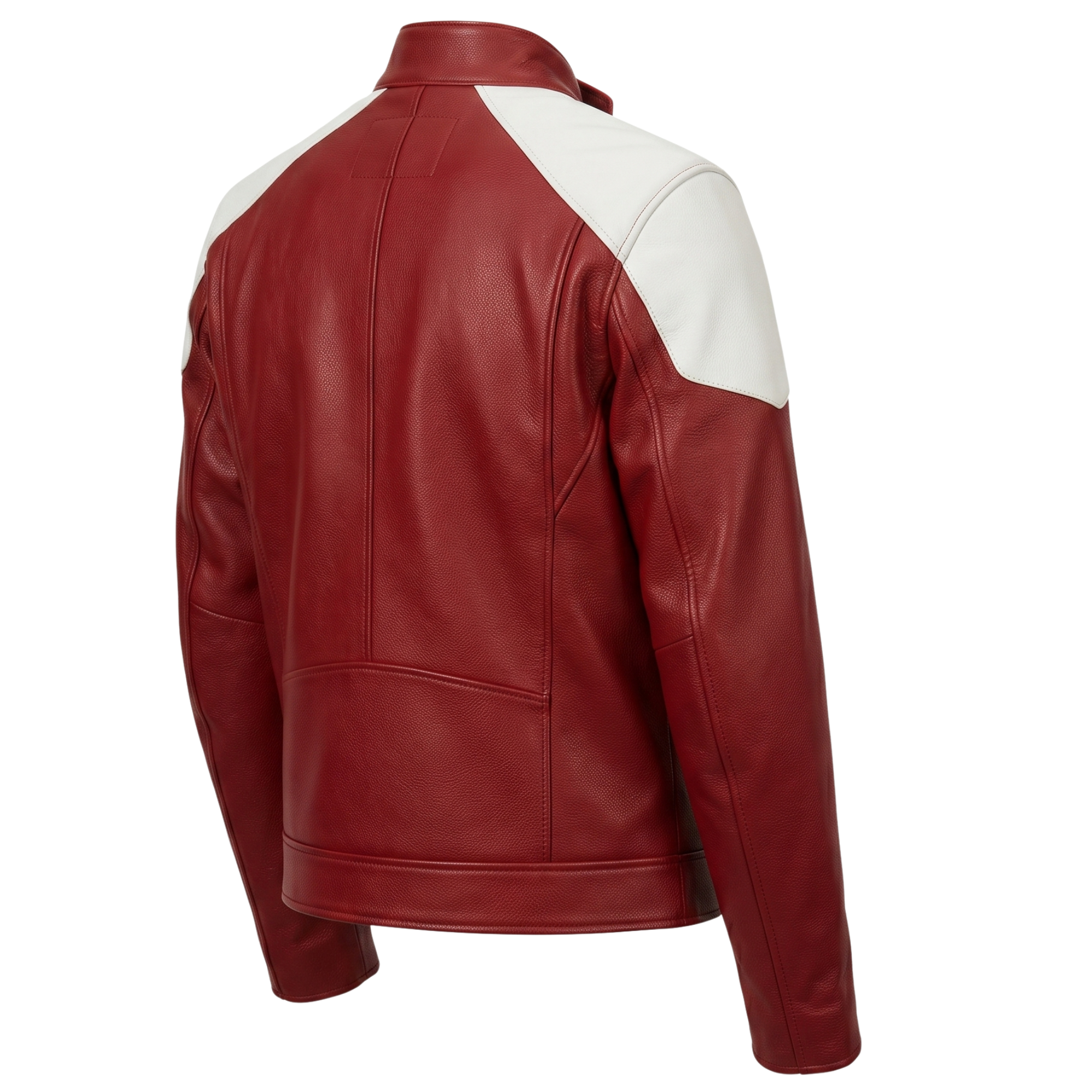 Ryder Red Leather Jacket | Video Game Cosplay Costume | Men's Gaming Biker Coat