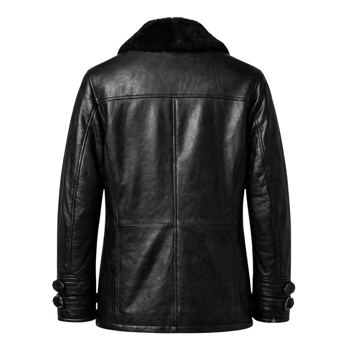 Men's RE9 Inspired Black Leather Jacket | Resident Evil 2026 Cosplay Coat | Double Breasted Fur Collar