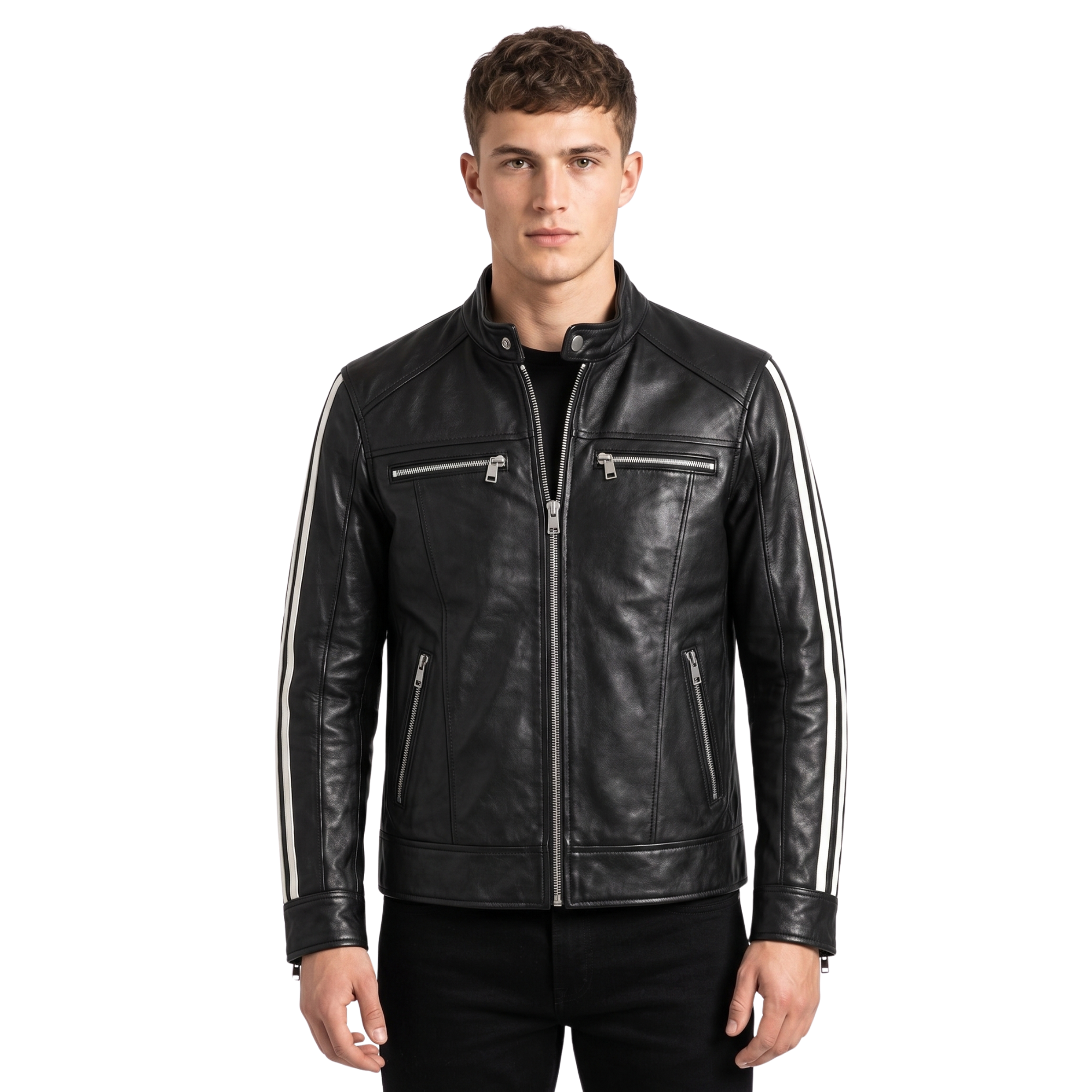 Inspired by Leon Kennedy RE Vendetta Leather Jacket | Men's Gaming Cosplay Biker Coat