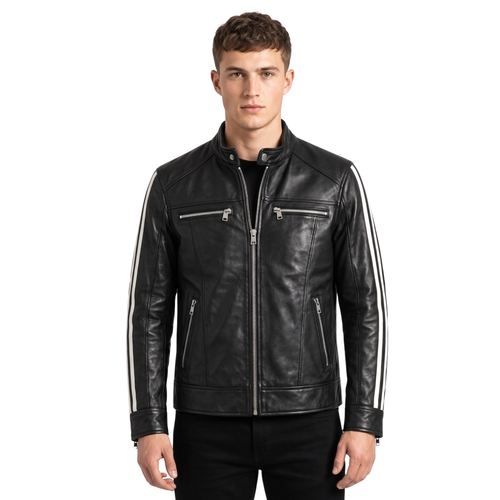 Inspired by Leon Kennedy RE Vendetta Leather Jacket | Men's Gaming Cosplay Biker Coat
