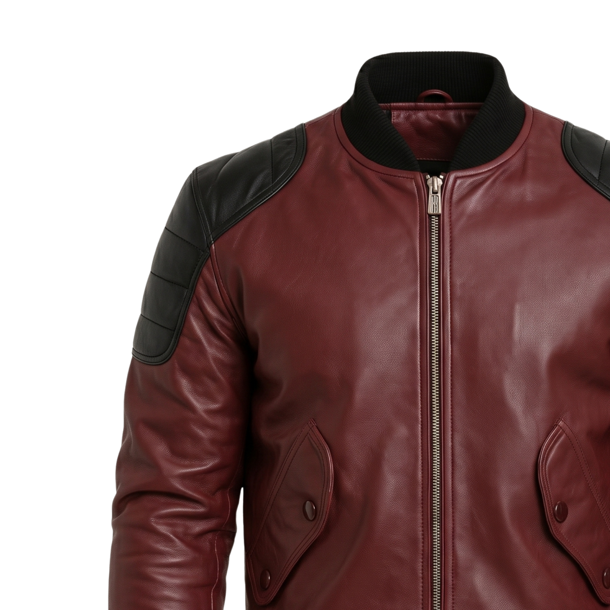 Men's Handmade Genuine Leather Bomber Jacket | Classic Motorcycle Biker Outerwear Coat