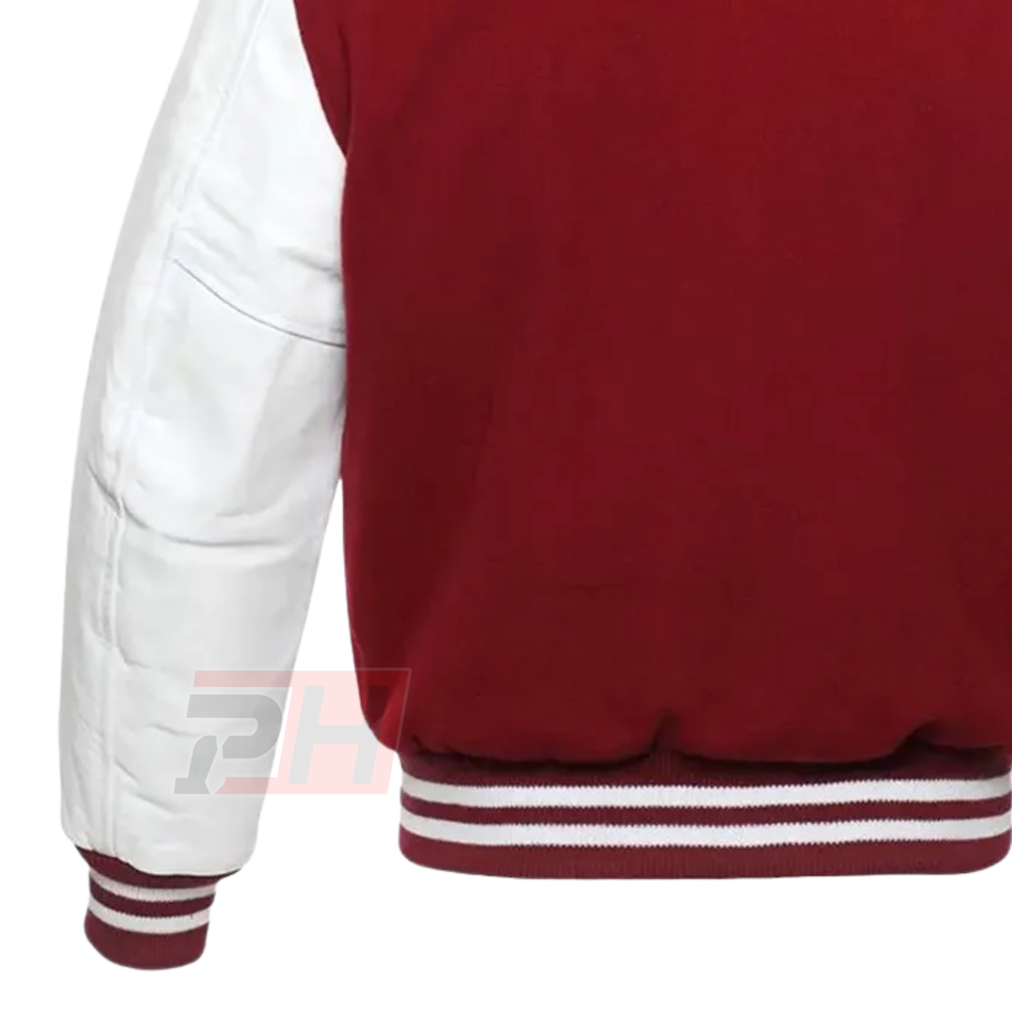 Maroon Philadelphia Baseball Varsity Jacket | Wool & White Leather Retro Letterman Bomber Men