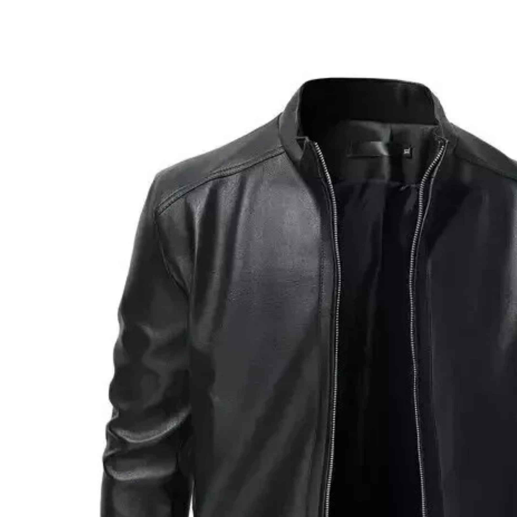 Men's Black Leather Cafe Racer Jacket | Genuine Lambskin & Faux Slim Fit Biker