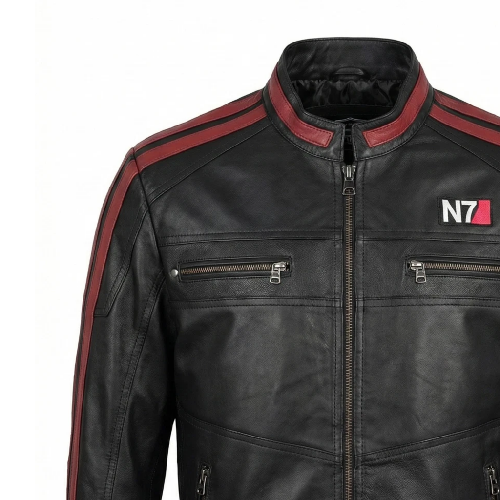 Inspired by Mass Effect N7 Leather Jacket | Commander Shepard Gaming Cosplay Coat