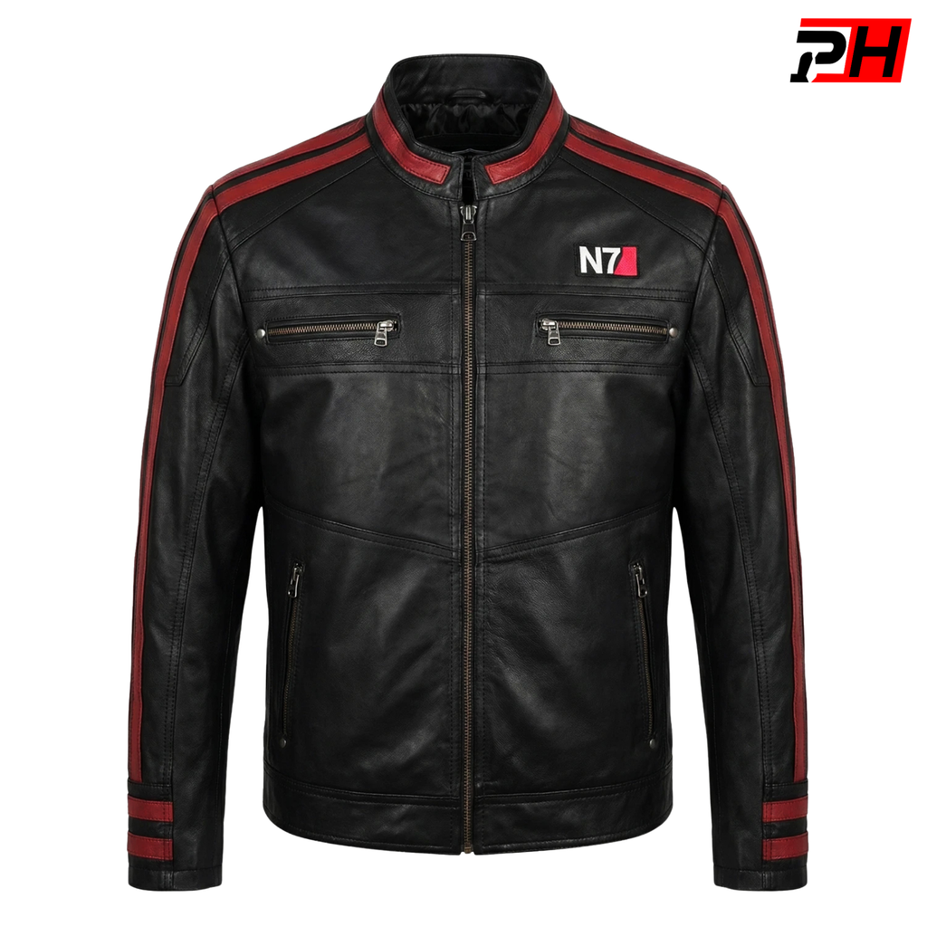 Inspired by Mass Effect N7 Leather Jacket | Commander Shepard Gaming Cosplay Coat